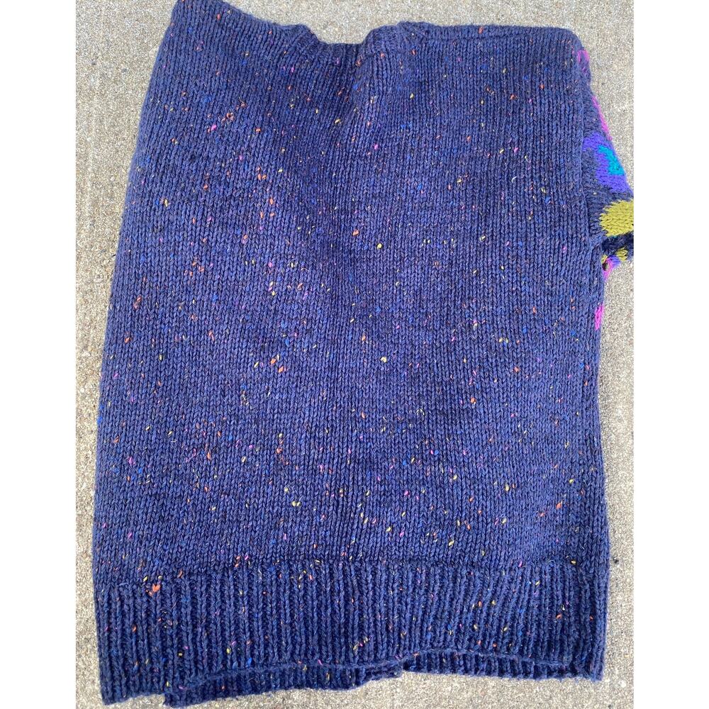 Vintage Gallagher Women M Grandpa Cardigan Sweater Button Argyle Blue - Picture 4 of 4